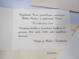 Kurtukkortteja erä; vihkiäisiä ja syntymäpäiviä ym. noin aikaväliltä 1920-luku - 1990-luku, noin 50 kappaletta
