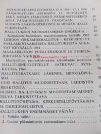 Pääministerinä Suomessa : poliittisia ratkaisuja vaalikaudella 1962-1966