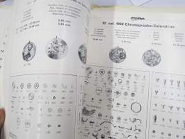 Eterna S.A. Catalogue de Fournitures / Material-Catalogue / Furnituren-Katalog / Catalogo de Fornituras -kellonosaluettelo