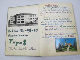 Sotilasmuistoja - Muistiinpanoja varusmiesajalta 1969-70 Hanko - Hml - Niinisalo varusmiesajan laulu- ja muistovihko, piirustuksia, valokuvia ym.