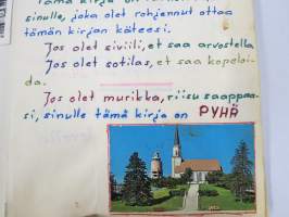 Sotilasmuistoja - Muistiinpanoja varusmiesajalta 1969-70 Hanko - Hml - Niinisalo varusmiesajan laulu- ja muistovihko, piirustuksia, valokuvia ym.