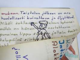 Sotilasmuistoja - Muistiinpanoja varusmiesajalta 1969-70 Hanko - Hml - Niinisalo varusmiesajan laulu- ja muistovihko, piirustuksia, valokuvia ym.