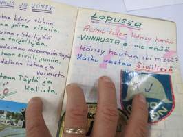 Sotilasmuistoja - Muistiinpanoja varusmiesajalta 1969-70 Hanko - Hml - Niinisalo varusmiesajan laulu- ja muistovihko, piirustuksia, valokuvia ym.