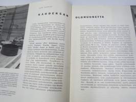 Kaunis Koti 1955 nr 6, Lasi ja pellava, Artek-olohuone, Helsingin viim. empiretalo, Ellis Kauppi - Kupittaan Kulta Oy, Nuorikko messuilla, ym.