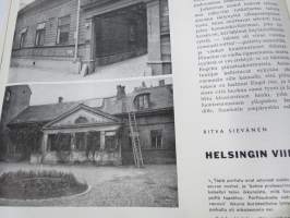 Kaunis Koti 1955 nr 6, Lasi ja pellava, Artek-olohuone, Helsingin viim. empiretalo, Ellis Kauppi - Kupittaan Kulta Oy, Nuorikko messuilla, ym.