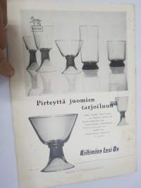 Kaunis Koti 1955 nr 6, Lasi ja pellava, Artek-olohuone, Helsingin viim. empiretalo, Ellis Kauppi - Kupittaan Kulta Oy, Nuorikko messuilla, ym.