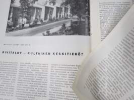 Kaunis Koti 1955 nr 1, Eero Paatela silinteriopaali -valasin, Rautatalo (Aalto) - uusinta Helsinkiä, Toini Muona -artikkeli, Rivitalot, ym.