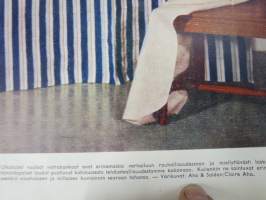 Kaunis Koti 1955 nr 1, Eero Paatela silinteriopaali -valasin, Rautatalo (Aalto) - uusinta Helsinkiä, Toini Muona -artikkeli, Rivitalot, ym.