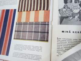 Kaunis Koti 1955 nr 1, Eero Paatela silinteriopaali -valasin, Rautatalo (Aalto) - uusinta Helsinkiä, Toini Muona -artikkeli, Rivitalot, ym.