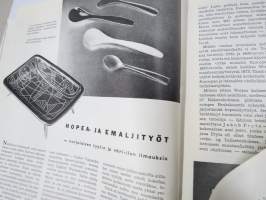 Kaunis Koti 1955 nr 1, Eero Paatela silinteriopaali -valasin, Rautatalo (Aalto) - uusinta Helsinkiä, Toini Muona -artikkeli, Rivitalot, ym.