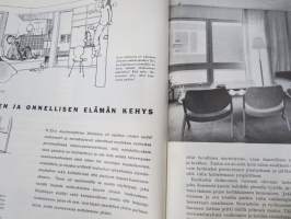 Kaunis Koti 1955 nr 5, Ilmari Lappalainen Bambino, H 55 asuntonäyttely Ruotsi, Werner West - Hyvä vuode, Yki Nummi - Värit ja koti, Ryijyinnostus, Tanskal. nykyhopea