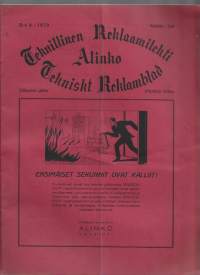 Teknillinen Reklaamilehti Alinko Tekniskt Reklamblad 1929 nr 6 -tukkuliikkeen asiakas- ja mainoslehti