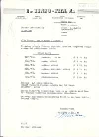 Fenno - Ital Oy 1955  - firmalomake