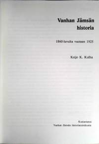 Vanhan Jämsän historia 1860-luvulta vuoteen 1925