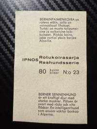 Ipnos rotukoirasarja -keräilykuva nro 23, Berninpaimenkoira