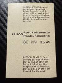 Ipnos rotukoirasarja -keräilykuva nro 49, Bretonspanieli