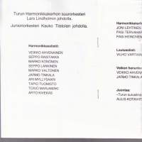 Harmonikkatähdet Turussa 11.10. 1987. Konserttiesite, mainosesite