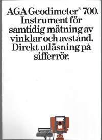 AGA Geodimeter 700     - esite  1971  8 sivua