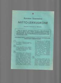 koiviston niitto-leikkuukone patentoitu       - esite  1958