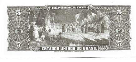 Brasilia 5 Cruzeiros 1953  seteli