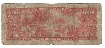 Brasilia 1000 Cruzeiros 1949 seteli