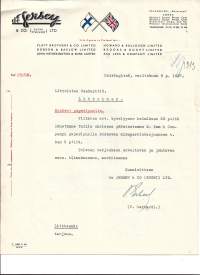 de Jersey &amp; Co Suomi Ltd Helsinki 1937 -  firmalomake