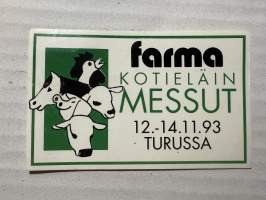 Farma kotieläin messut -tarra