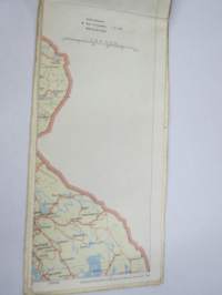Shell maantiekartta Suomi - Finland - Vägkarta över Finland - Road Map 1960 Pohjoinen lehti