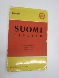 Shell maantiekartta Suomi - Finland - Vägkarta över Finland - Road Map -Foldex taittokartta, koko Suomi