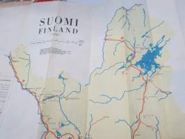 Shell maantiekartta Suomi - Finland - Vägkarta över Finland - Road Map -Foldex taittokartta, koko Suomi