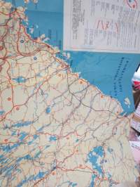 Shell maantiekartta Suomi - Finland - Vägkarta över Finland - Road Map -Foldex taittokartta, koko Suomi