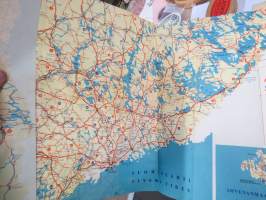 Shell maantiekartta Suomi - Finland - Vägkarta över Finland - Road Map -Foldex taittokartta, koko Suomi