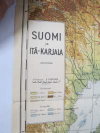 Suomi ja Itä-Karjala -kartta