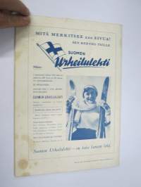 Urheilukuvasto 1952 nr 1 - Urheilijan Talvi, kansikuva Veikko Hakulinen