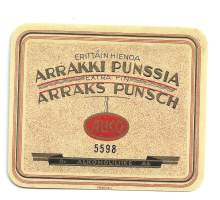 Erittäin hienoa Arrakki Punssianr 5598  - viinaetiketti