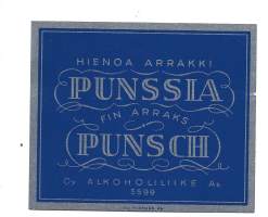 Hienoa Arrakki Punssianr 5599  - viinaetiketti