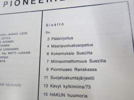 Hakku - Pioneerien lehti 1974 nr 2, Kevyt kylkimiina / 73, RAuk / KSPionP II/73 kurssitiedot, ym.