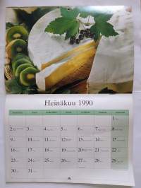 seinäkalenteri Valio 1990