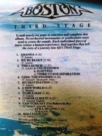 CD Boston Third Stage MCA records MCD06017 1986