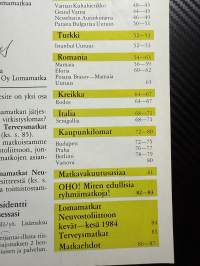 Matkarengas kevät-kesä 1984 lomaopas -matkaesitekirja