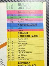 Finnmatkat syksy-talvi-kevät 1987/88 -matkaesite