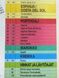 Finnmatkat syksy-talvi-kevät 1987/88 -matkaesite
