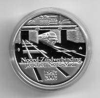 Belgia 10 euro 2002. Railway Hopeaa / silver 18.75 g (925/1000).Proof