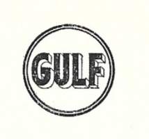 GULF OIL Oy Helsinki 1958 -  firmalomake