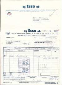 Esso Oy Helsinki 1958 -  firmalomake 2 eril