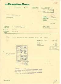 Ekström &amp;Co  Oy Helsinki 1958 -  firmalomake