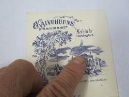 Kaivohuone - Brunnshuset, Helsinki - Helsingfors, Menu, 22.4.1967 -ruokalista