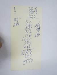 Kaivohuone - Brunnshuset, Helsinki - Helsingfors, Menu, 22.4.1967 -ruokalista