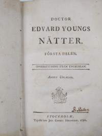 Doctor Edvard Youngs nätter ; Öfversättning ifrån engelskan