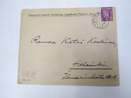 Oy Läskelä Ab, Leppäkoski Fabriker, Harlu -firmakuori / kirjekuori